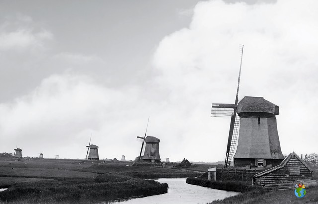 1.Bovenmolen 2 - Zuiderring - Oostdijk  03 - Zwart Wit - High Res