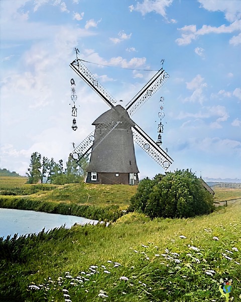 1.Bovenmolen G-Ingekleurd - Mooigemaakt