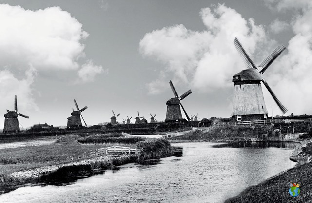 1.Molengroep Noorderring - Schermer - ca 1920  03 - Zwart Wit - High Res