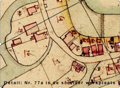 Detail- Nr. 77a pand schilder werkplaats