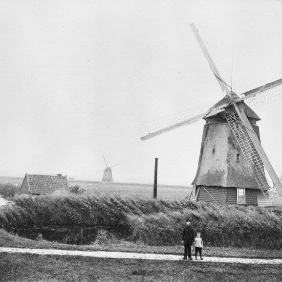 Foto's Schermer Molens - Zuiderring - Molen in Rouwstand (1910) - Bewerkt