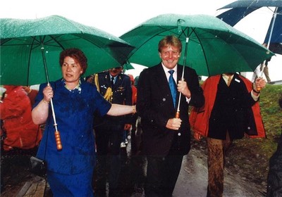 Kroonprins (Nu: Koning ) Alexander opent het Gemaal Alexander in Driehuizen