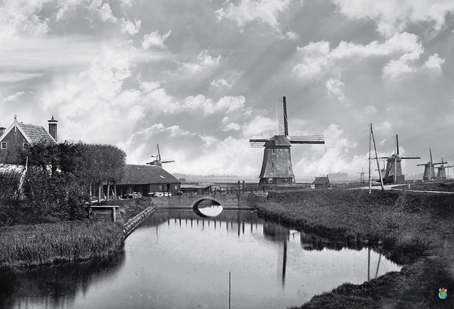 Schermer Molens - Noorderring - N-Polderhuis 03 - Noorderwerf - Zwart:Wit
